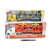 Auto nákladní 1:50 36cm na setrvačník na baterie se světlem a zv