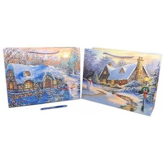 Dárková taška L 40x30x12cm Vánoce