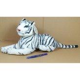 Tygr plyš bílý střední