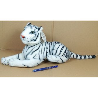 Tygr plyš bílý střední