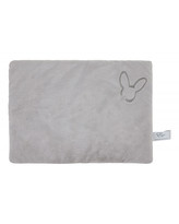 Mazlicí polštář velvet 25x35 s výšivkou by Klaudia Halejcio, nimbus cloud/beige