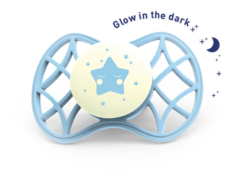 Fyziologický dudlík Cool 0m+ svítící ve tmě, Aquamarine