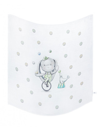 Bambusová swaddle přikryvka 120x120 by Klaudia Halejcio, Effik žonglér