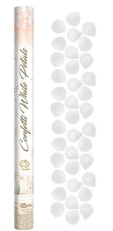 Konfetti pneumatyczne tekstylne płatki róż białe