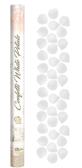 Konfetti pneumatyczne tekstylne płatki róż białe