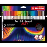 STABILO Pen 68 brush 30 ks Sada v kartonovém obalu "ARTY" všechny barvy  od 03/2022