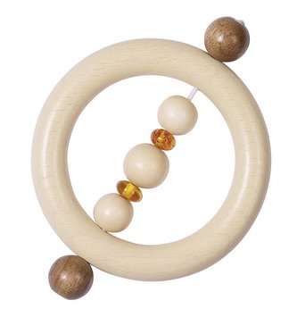 Kroužek do ruky s pravým jantarem