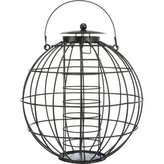 Zásobník na lojové koule s ochrannou mřížkou, ø 22 x 24 cm, lakovaný kov, černá