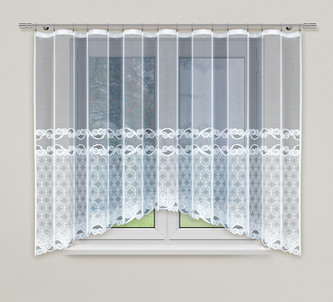 Dekorační žakárová záclona s řasící páskou MICHAELA 160 bílá 300x160 cm MyBestHome