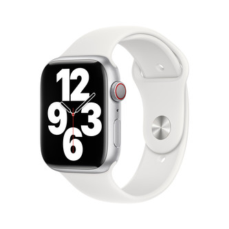 Apple Watch 45mm bílý sportovní řemínek