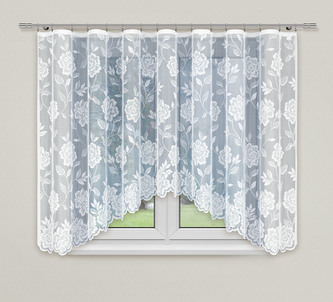Dekorační žakárová záclona s řasící páskou JITUNA 140 bílá 400x140 cm MyBestHome