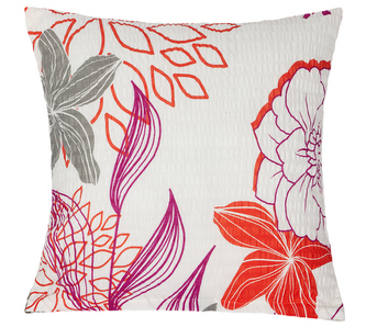 Povláček krepový - červené květy - 40x40cm