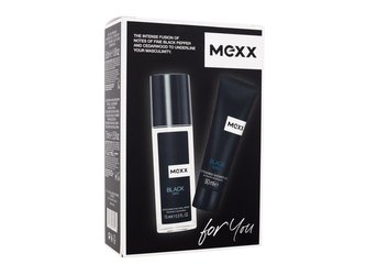 Mexx Black Man - deodorant s rozprašovačem 75 ml + sprchový gel 50 ml man