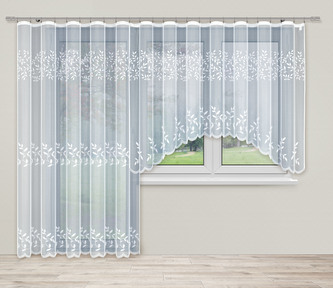 Dekorační žakárová záclona s řasící páskou WENDYS 160 bílá 300x160 cm MyBestHome