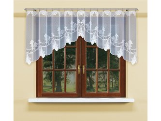 Dekorační žakárová záclona s řasící páskou MAYRA 90 bílá 300x90 cm MyBestHome