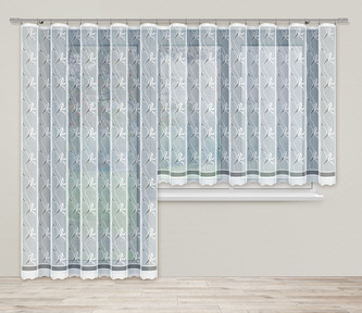 Dekorační žakárová záclona s řasící páskou TAMARA 160 bílá 300x160 cm MyBestHome