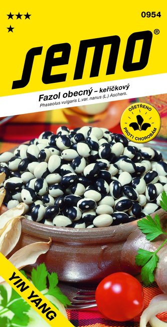 Fazol keř. bílo-černý - Yin Yang 10g Fazol keř. bílo-černý - Yin Yang 10g
