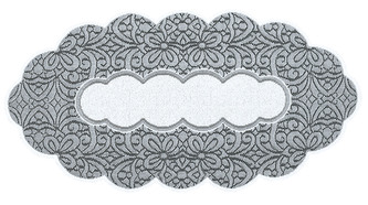 Žakárový ubrus - běhoun ANDREAS 60x120 cm šedá/bílá MyBestHome