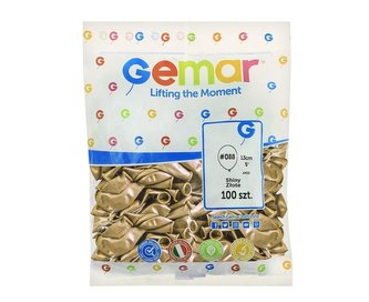 Balonky 13 cm - chromové zlaté - 100 ks