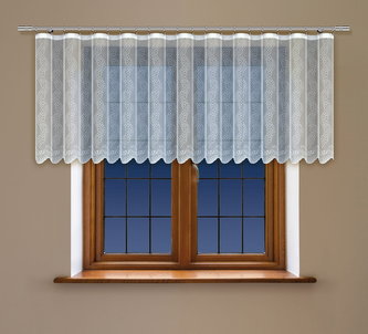 Dekorační žakárová záclona s řasící páskou VALJA 90 bílá 300x90 cm MyBestHome