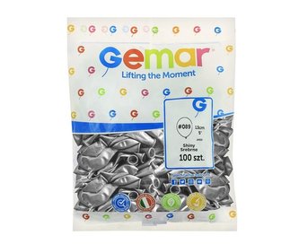 Balonky 13 cm - chromové stříbrné - 100 ks