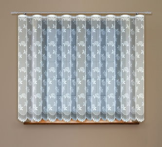 Dekorační žakárová záclona s řasící páskou DANIELA 90 bílá 300x90 cm MyBestHome