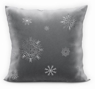 Polštář SNOWFLAKE tmavě šedá/stříbrná 40x40 cm  Mybesthome