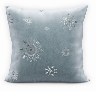 Polštář SNOWFLAKE modrá/stříbrná 40x40 cm  Mybesthome