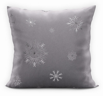Polštář SNOWFLAKE světle šedá/stříbrná 40x40 cm  Mybesthome