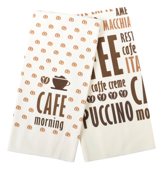 Utěrka CAFE AU LAIT set 2 kusy mikrovlákno 38x63 cm, hnědá, ESSEX