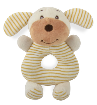 Dětské plyšové chrastítko SWEET RATTLE PEJSEK 10x17 cm Essex