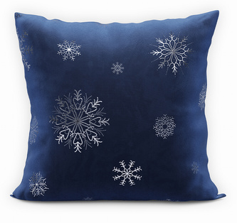 Polštář SNOWFLAKE tmavě modrá/stříbrná 40x40 cm  Mybesthome
