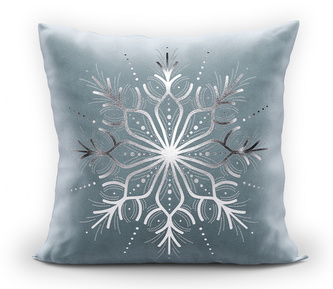 Polštář XMAS TIME modrá/stříbrná 40x40 cm  Mybesthome