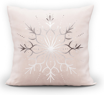 Polštář XMAS TIME pudrová/stříbrná 40x40 cm  Mybesthome