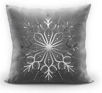 Polštář XMAS TIME tmavě šedá/stříbrná 40x40 cm  Mybesthome