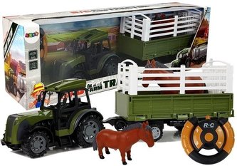 Traktor RC z przyczepą + figurka MIX Traktor RC z przyczepą + figurka MIX
