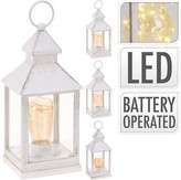 Lucerna s LED žárovkou 23 cm bílá