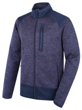 Pánský fleecový svetr na zip Alan M dk. blue - L