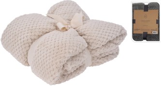 Deka fleece 130 x 170 cm PREMIUM krémová