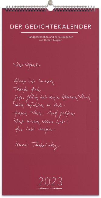 Der Gedichtekalender 2023