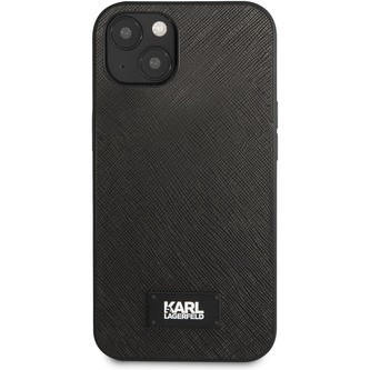 Karl Lagerfeld Saffiano Plaque Kryt iPhone 13 mini černý