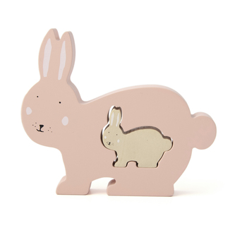 Wooden baby puzzle - Mrs. Rabbit