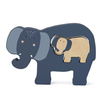 Wooden baby puzzle - Mrs. Elephant
