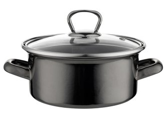 HRNEC SMALTOVANÝ S POKLIČKOU 16CM 1,4L METALICO