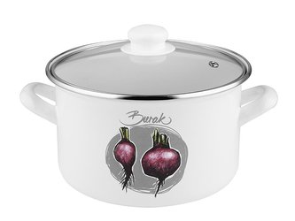 HRNIEC SMALTOVANÝ S POKLIČKOU 20CM, 3,7L BURACZEK