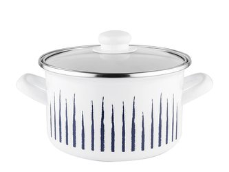 HRNIEC SMALTOVANÝ S POKLIČKOU 16CM 2L HAMPTONS