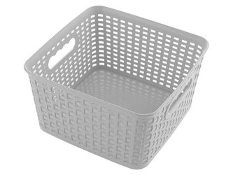 KOŠÍK RATTAN CLASSIC 4,5L ČTVERCOVÝ ŠEDÁ