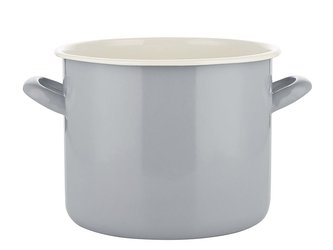 HRNEC SMALTOVANÝ  ŠEDÁ BARVA 23CM 8L FORTE B/P