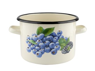 SMALTOVANÝ HRNEC 18CM 3,2L BORŮVKA