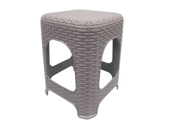 TABURET RATAN 180KG STŘÍBRNÝ -BEN